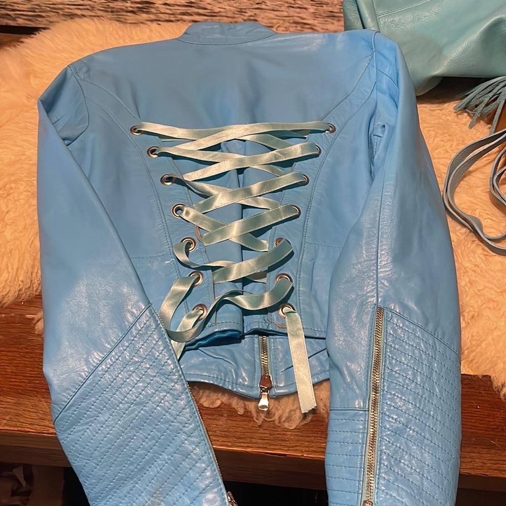New??? Soft Italian leather corset jacket